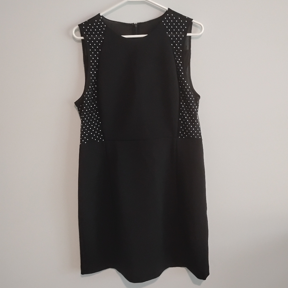 Michael Kors Black Sleeveless Sheer Cocktail Dress, New Without tags, Size 12